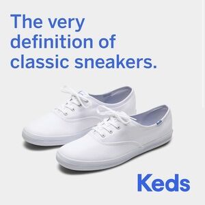 Keds White Low-Top Canvas Sneakers
